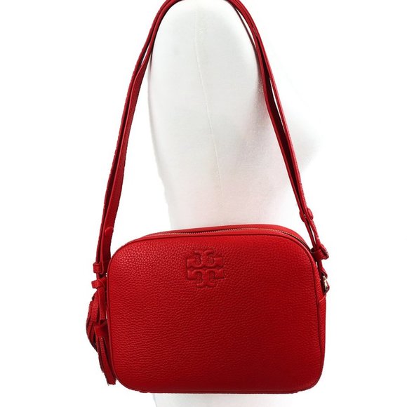 Tory Burch Thea Shoulder Bag in Brilliant Red - Picture 3 of 4